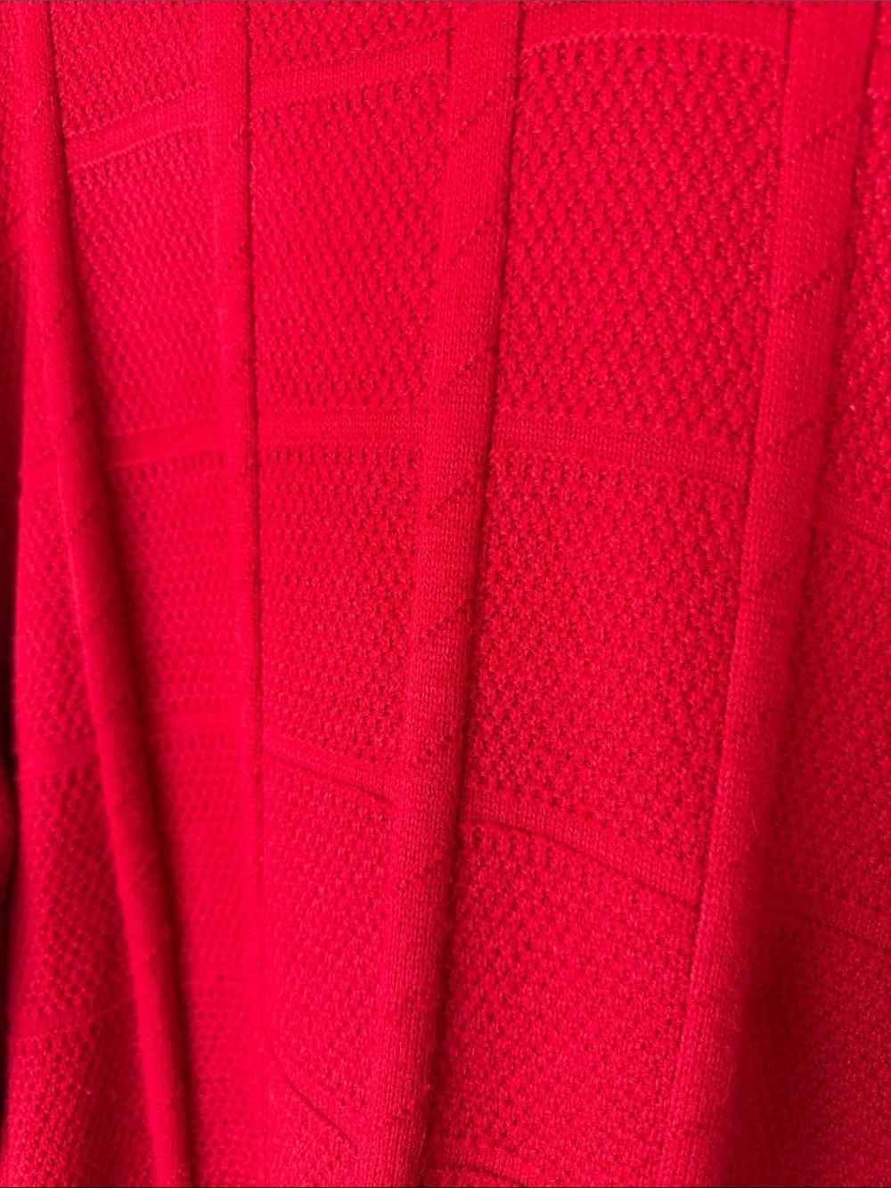 Vintage Christian Dior Monsieur Red Textured Knit Sweater XL Made in USA 90s